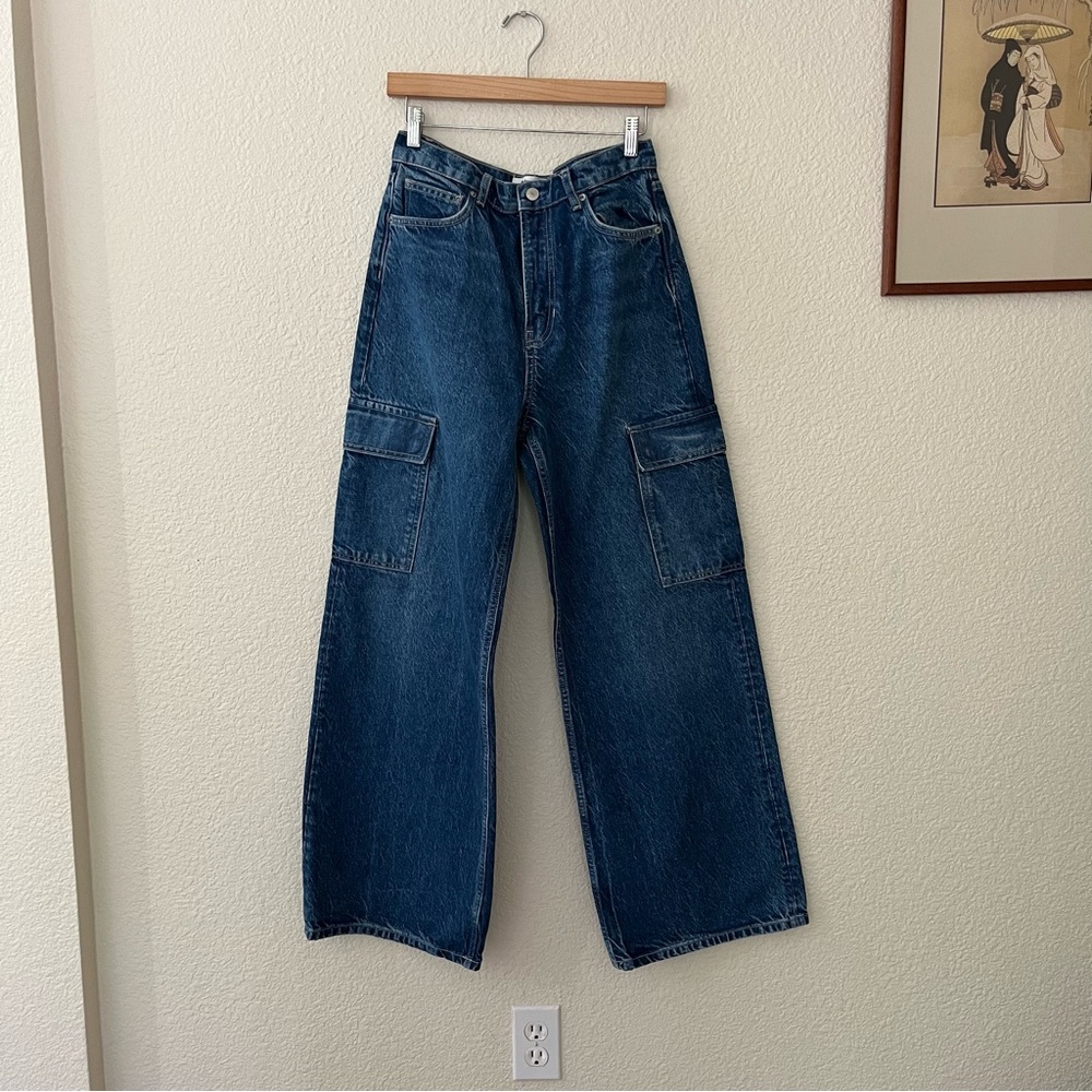 Reformation jeans Wide-Leg Denim Cargo Jeans